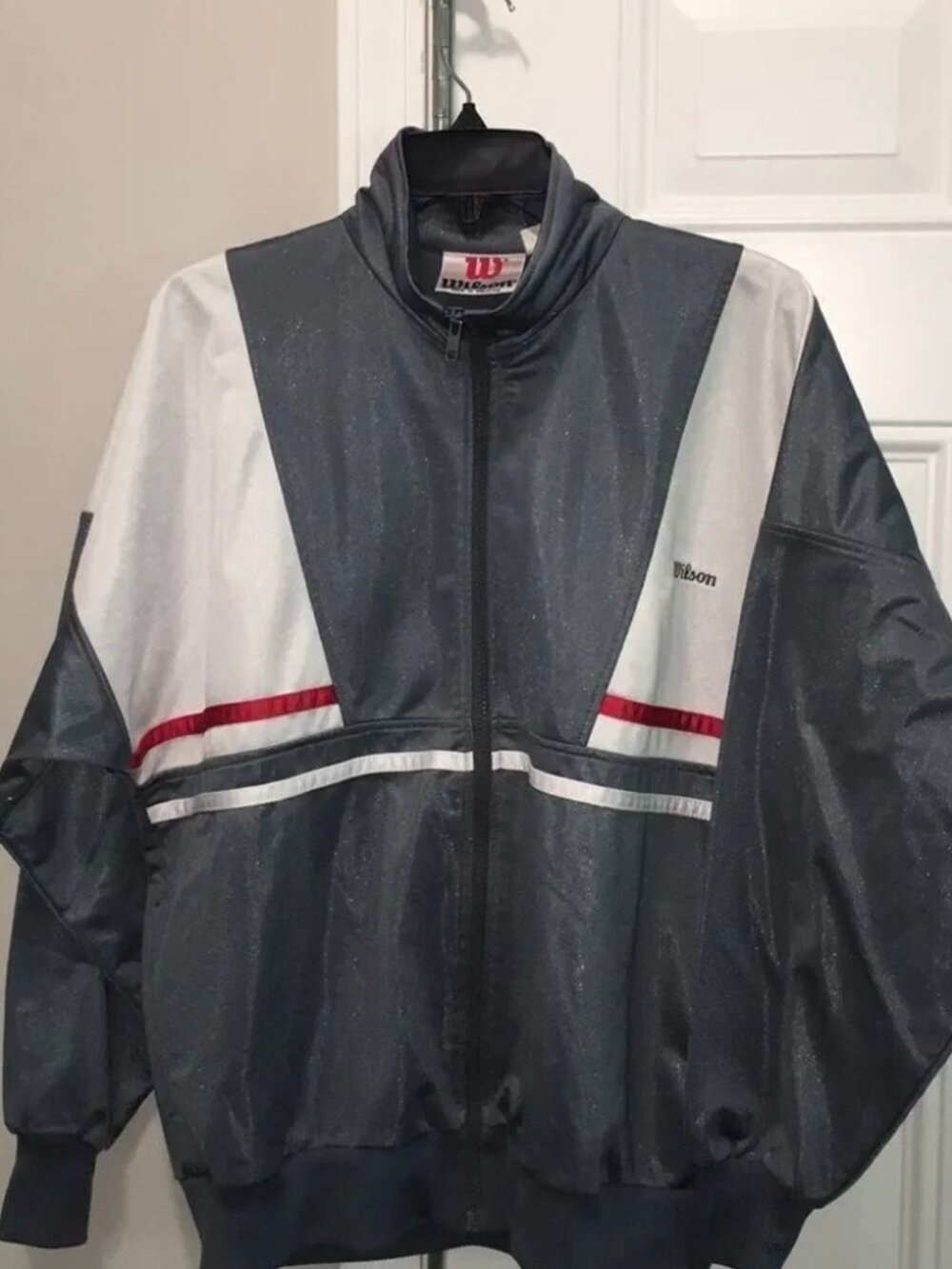 Vintage Wilson full zip tennis track suit jacket, size large